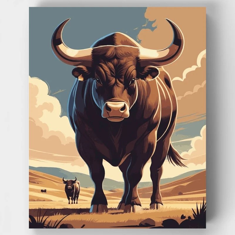 Majestic Bull - Paint by Numbers Kit