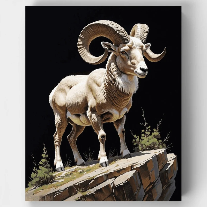 Majestic Bighorn Sheep - Paint by Numbers Kit