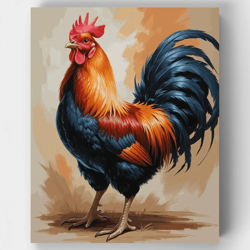 Majestic Rooster - Paint by Numbers Kit