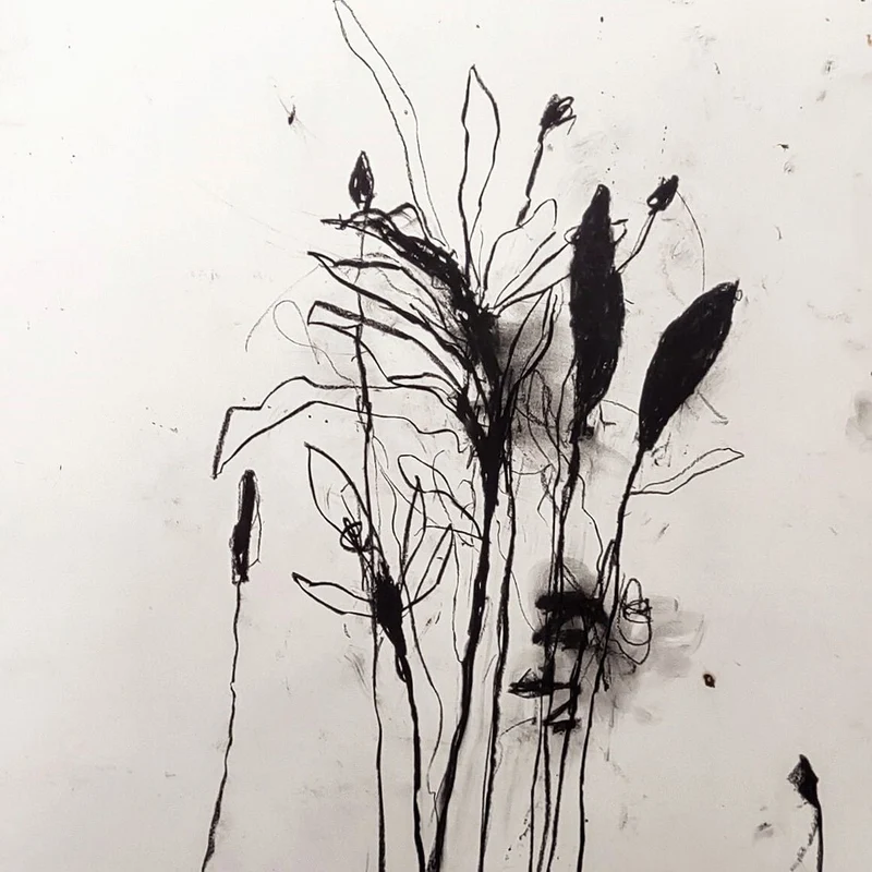 In the weeds ink bloom #6