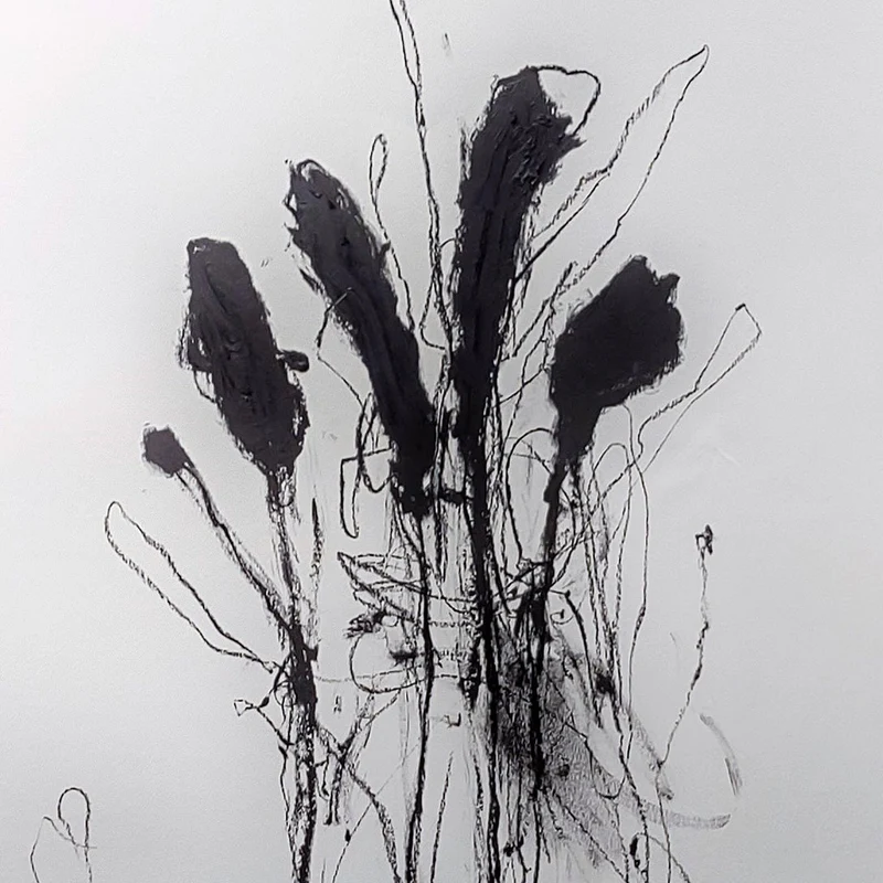 In the weeds ink bloom #4