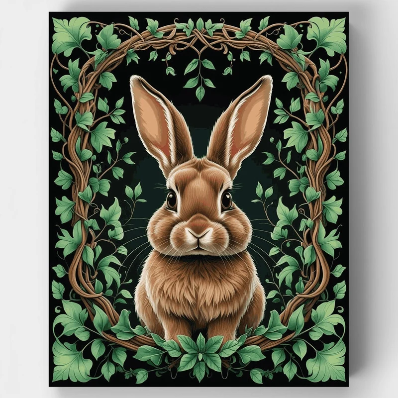 Enchanted Rabbit Portrait - Paint by Numbers Kit