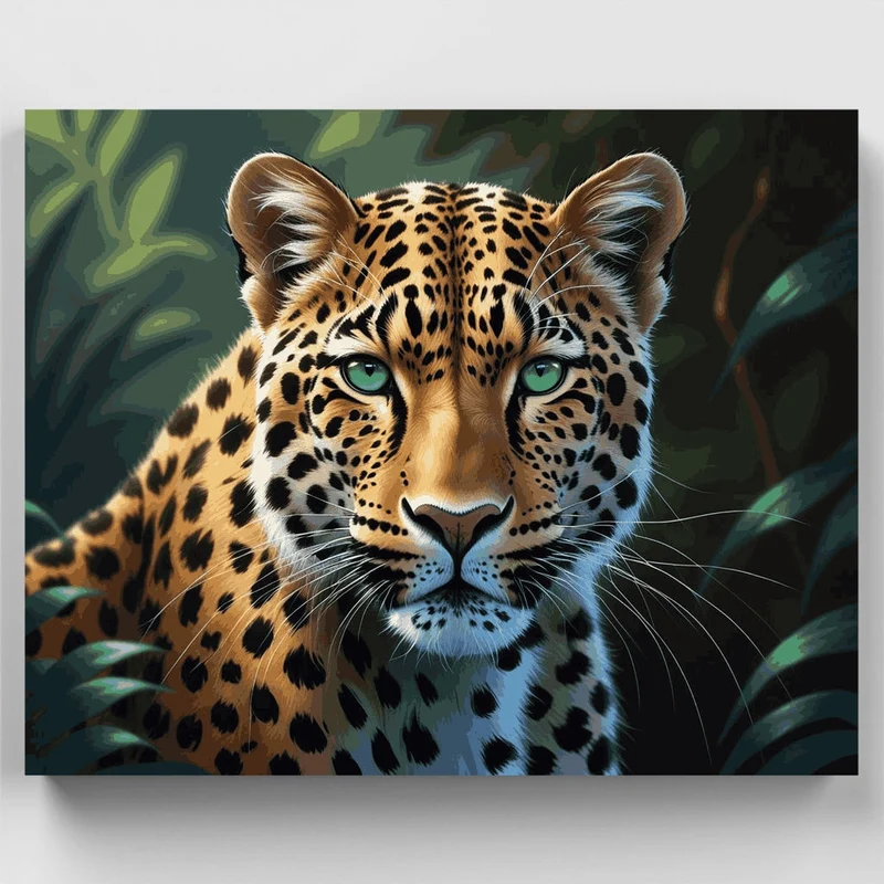 Majestic Leopard in Jungle - Paint by Numbers Kit