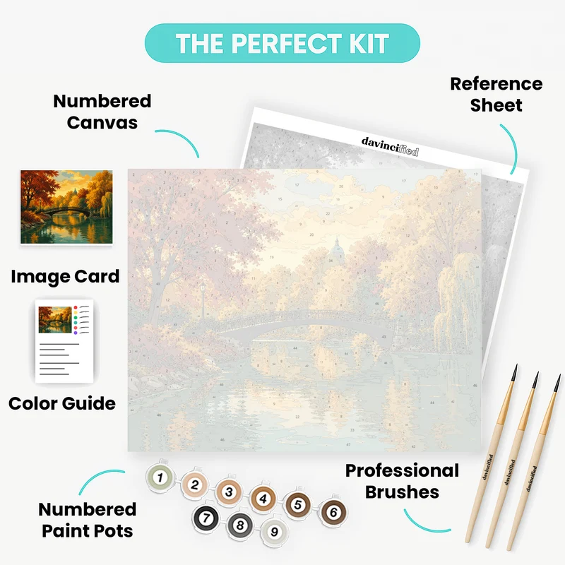 Parc La Fontaine Bridge - Paint by Numbers Kit