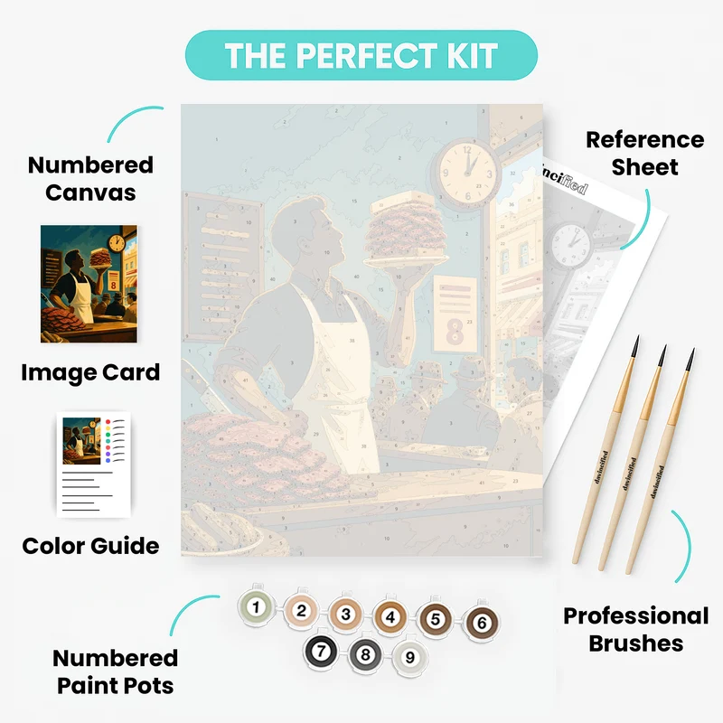 Montreal Smoked Meat Counter - Paint by Numbers Kit
