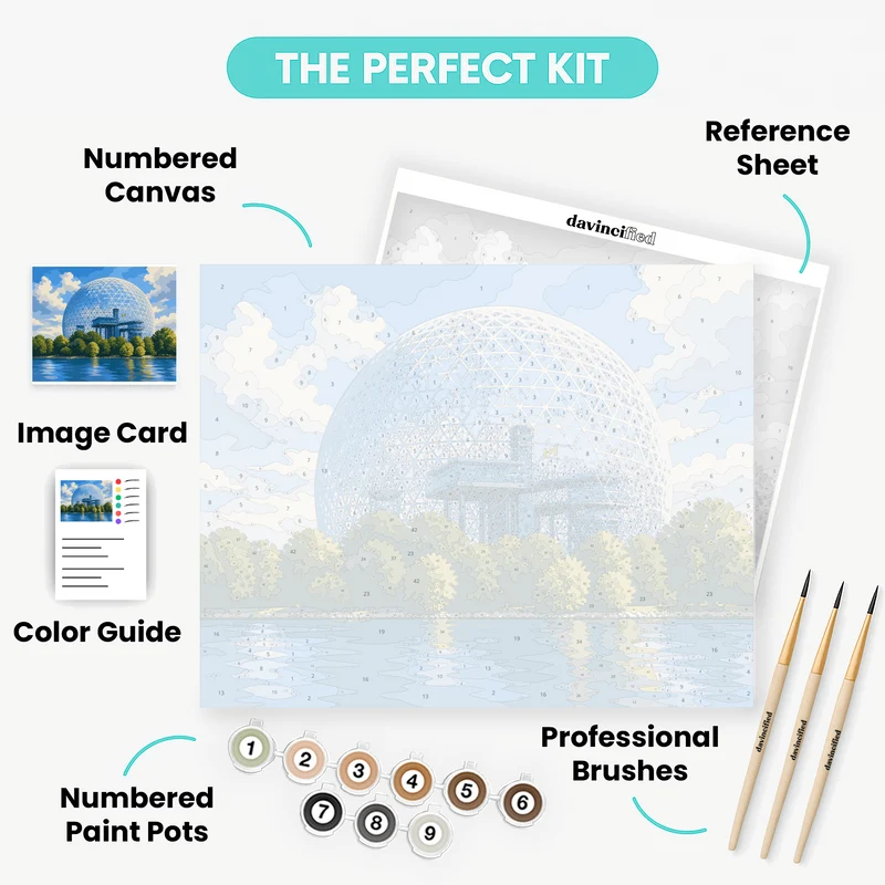 Montreal Biosphere Dome - Paint by Numbers Kit