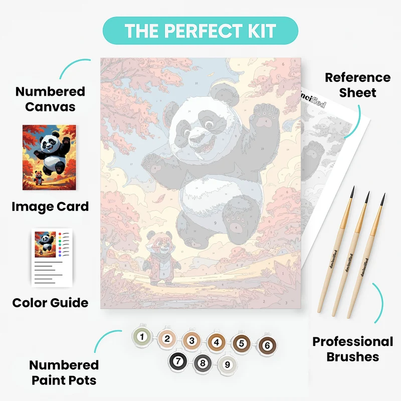 Panda Adventure - Paint by Numbers Kit