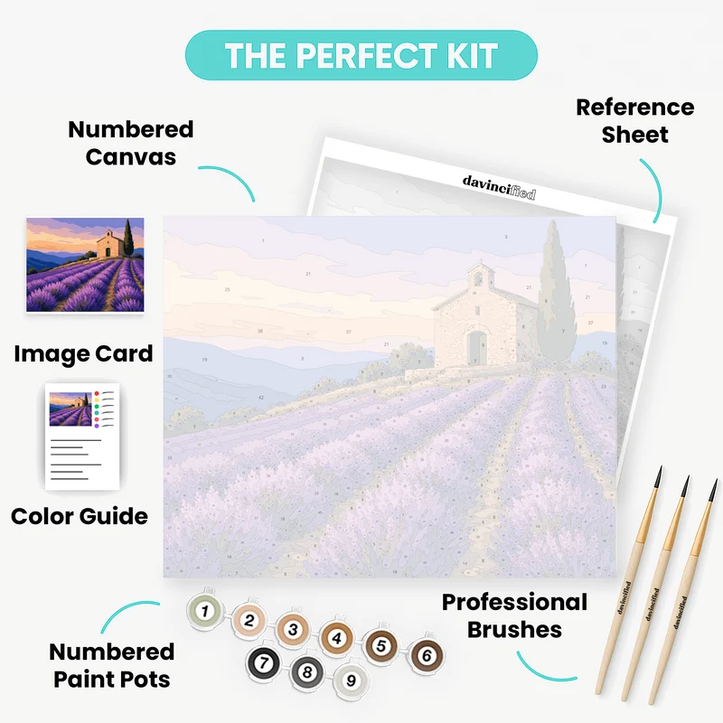 Lavender Ridge Chapel - Paint by Numbers Kit