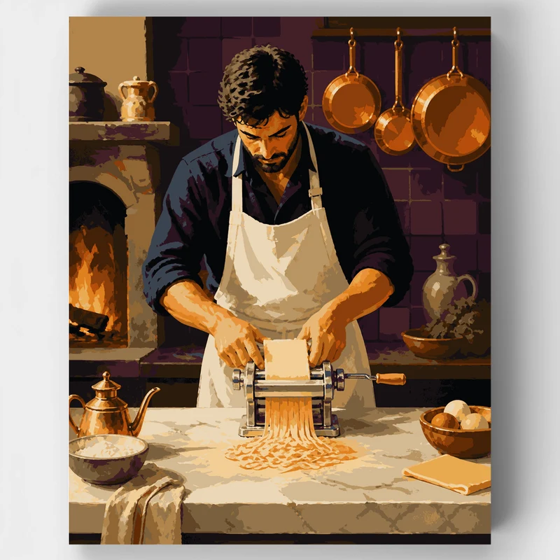 Tuscan Pasta Maker - Paint by Numbers Kit