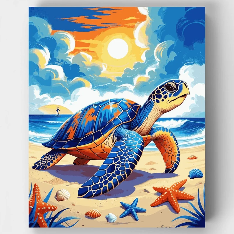 Sea Turtle Paradise - Paint by Numbers Kit