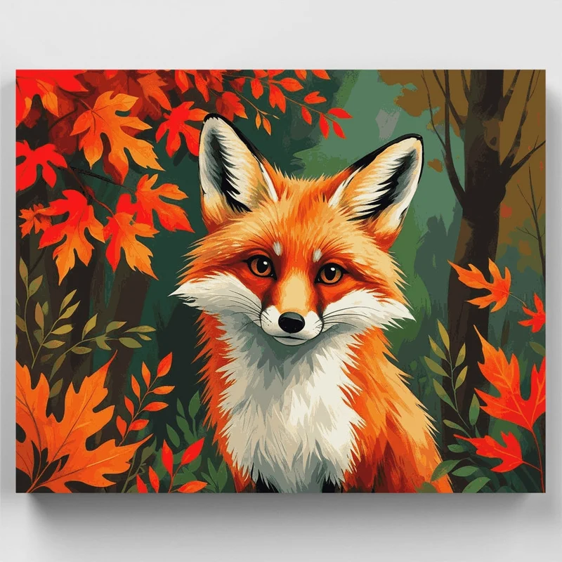 Fox in Autumn Forest - Paint by Numbers Kit