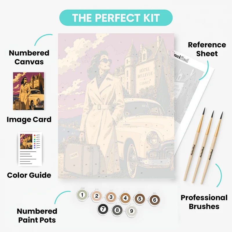 Cannes Hotel Arrival - Paint by Numbers Kit