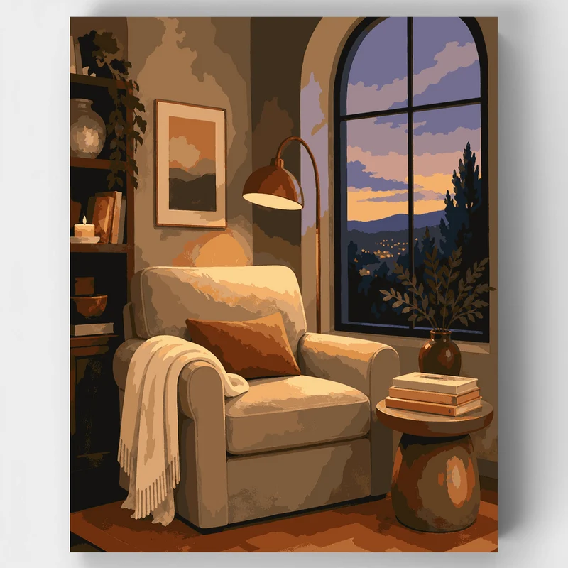 Twilight Reading Nook - Paint by Numbers Kit