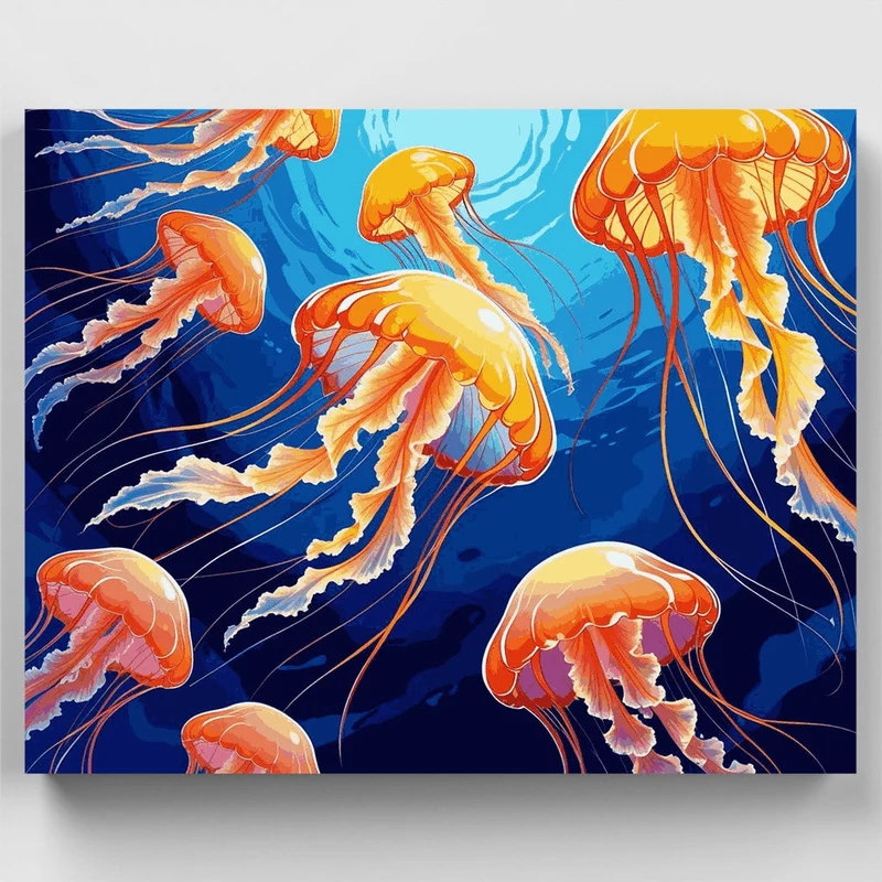 Luminous Jellyfish - Paint by Numbers Kit