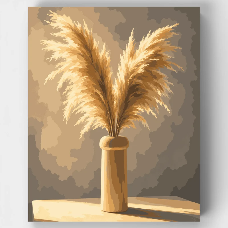 Golden Pampas Grass - Paint by Numbers Kit