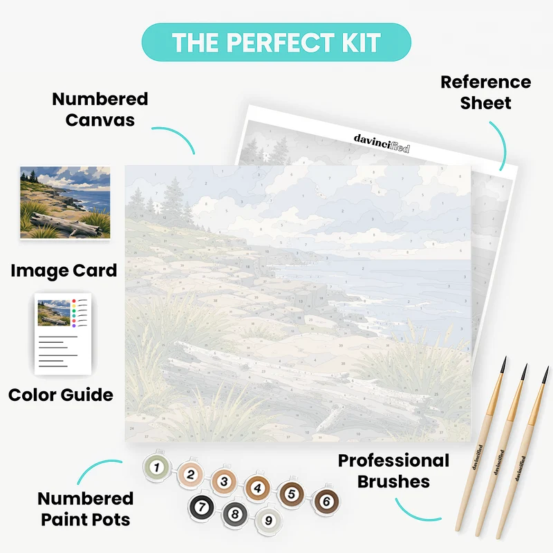 Stepped Coastal Cliffs - Paint by Numbers Kit