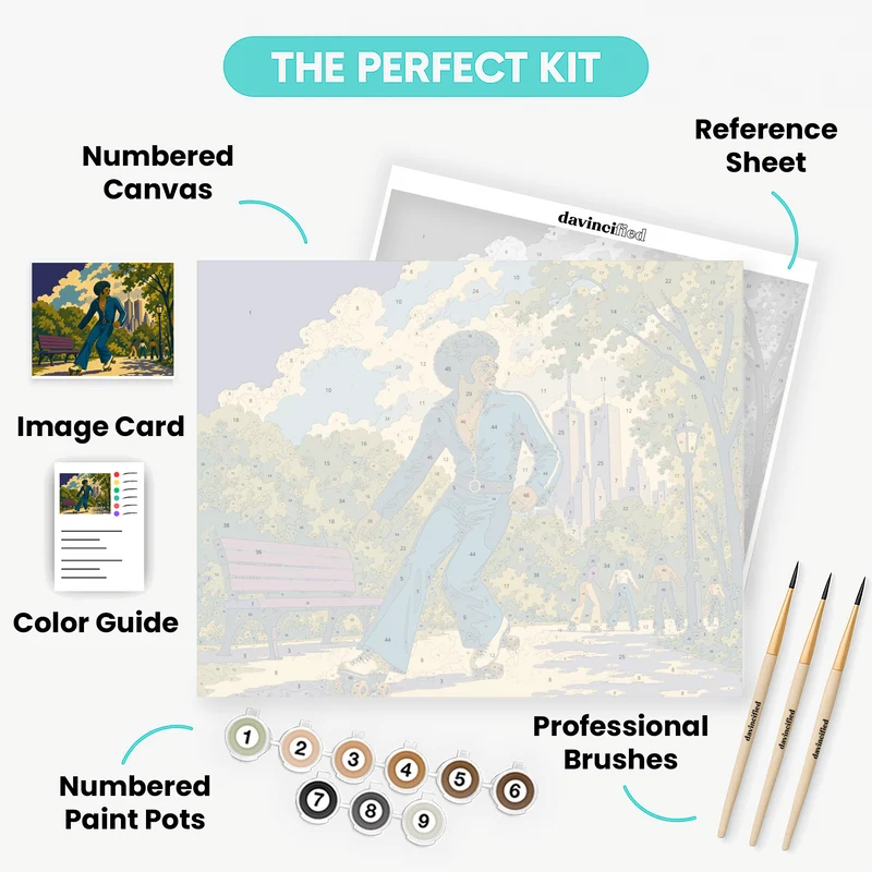 Central Park Roller Disco - Paint by Numbers Kit