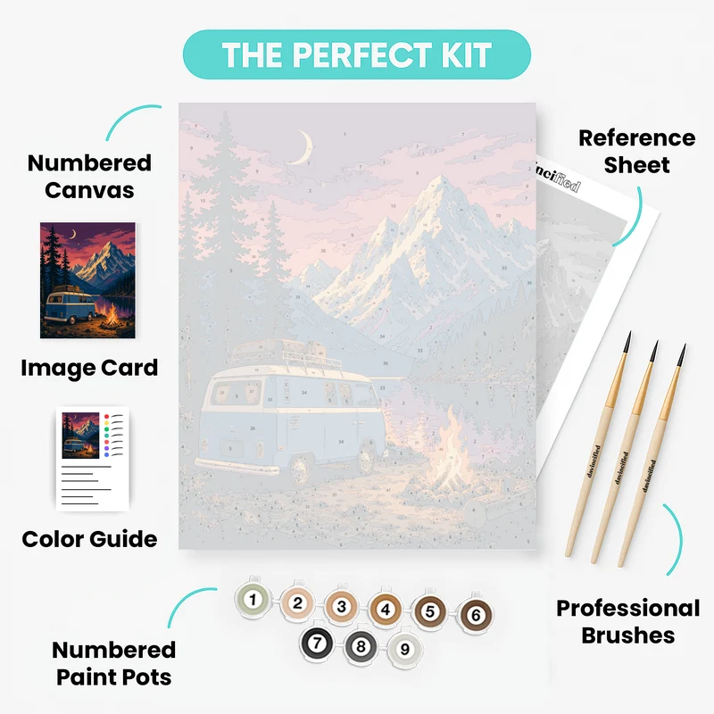 Twilight Van Life Campout - Paint by Numbers Kit
