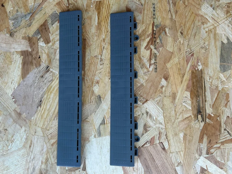Bordure pour dalle de garage 400mm - femelle gris