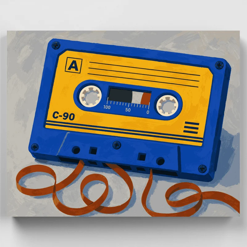 Retro Cassette Tape - Paint by Numbers Kit