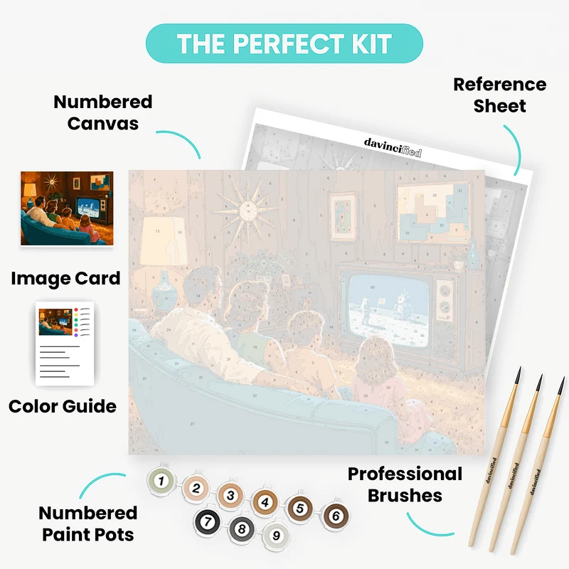 Moon Landing Family Night - Paint by Numbers Kit