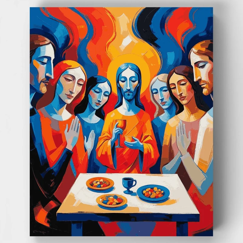 The Last Supper Modern Abstract - Paint by Numbers Kit