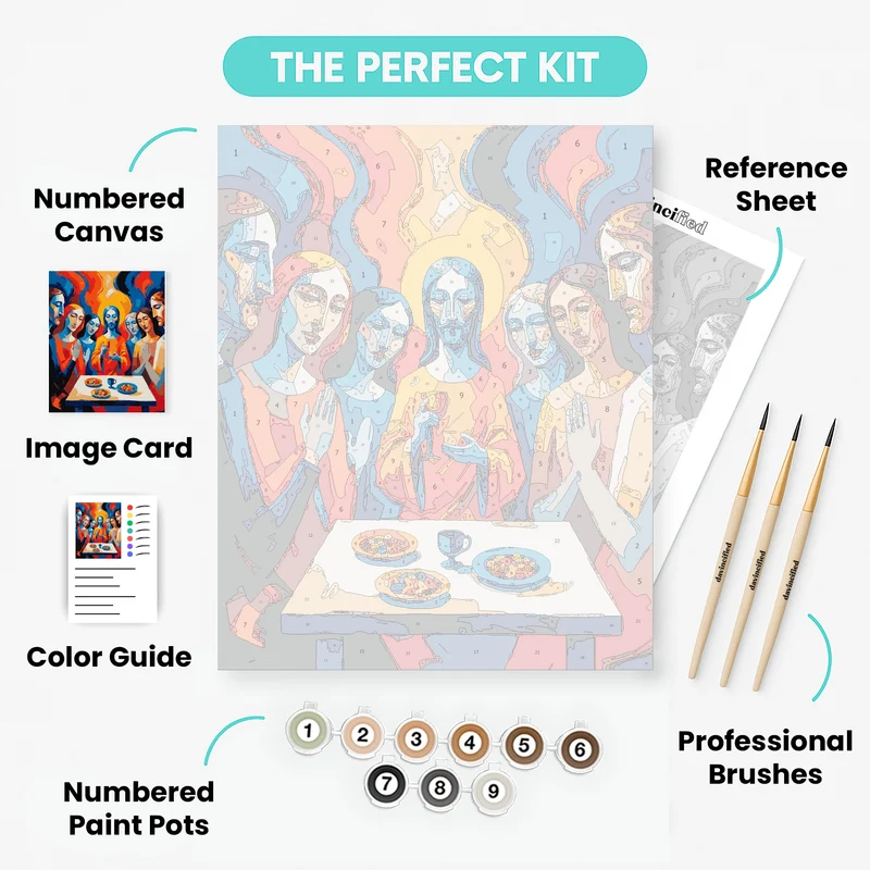 The Last Supper Modern Abstract - Paint by Numbers Kit