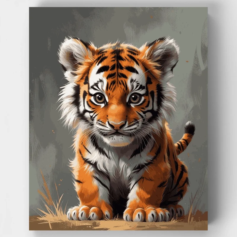 Baby Tiger Cub - Paint by Numbers Kit