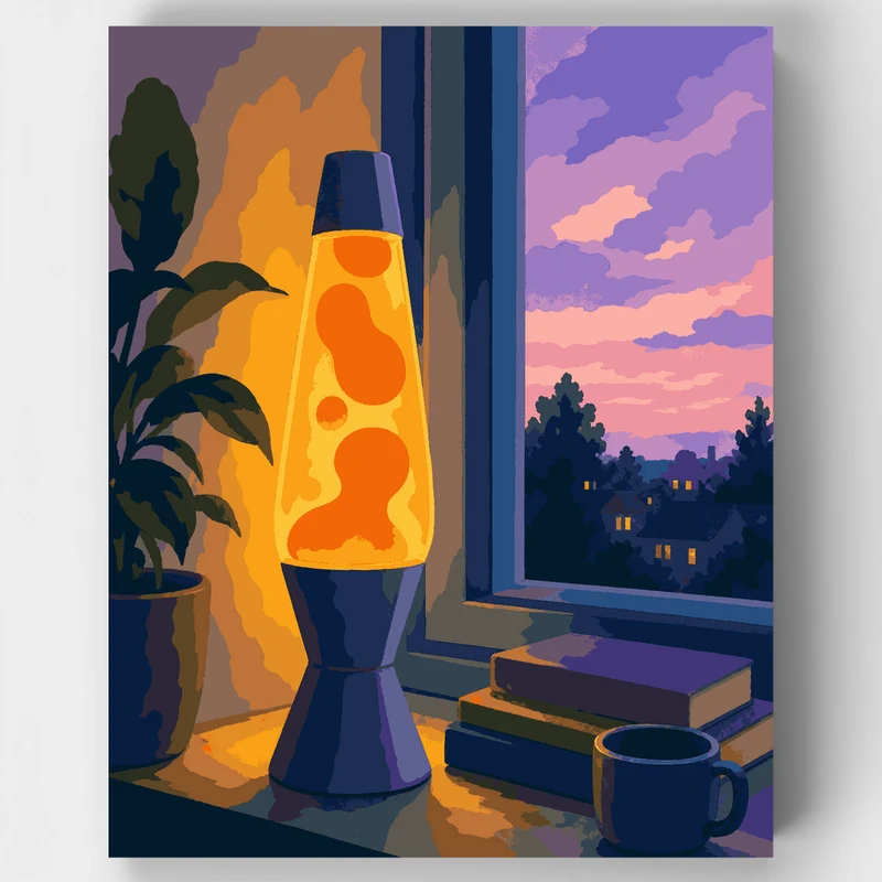 Lava Lamp Dusk - Paint by Numbers Kit