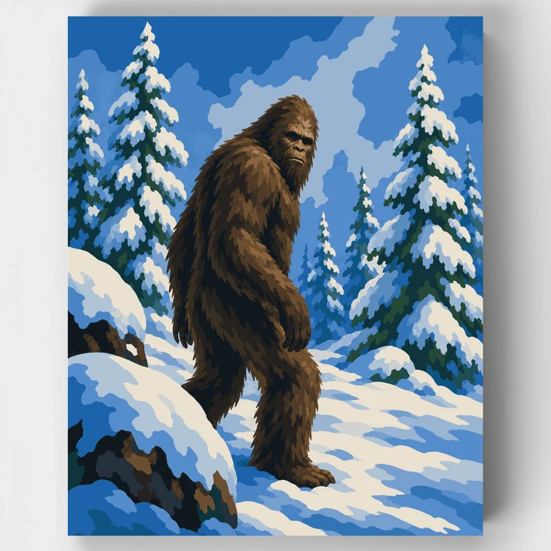 Snowbound Sasquatch - Paint by Numbers Kit