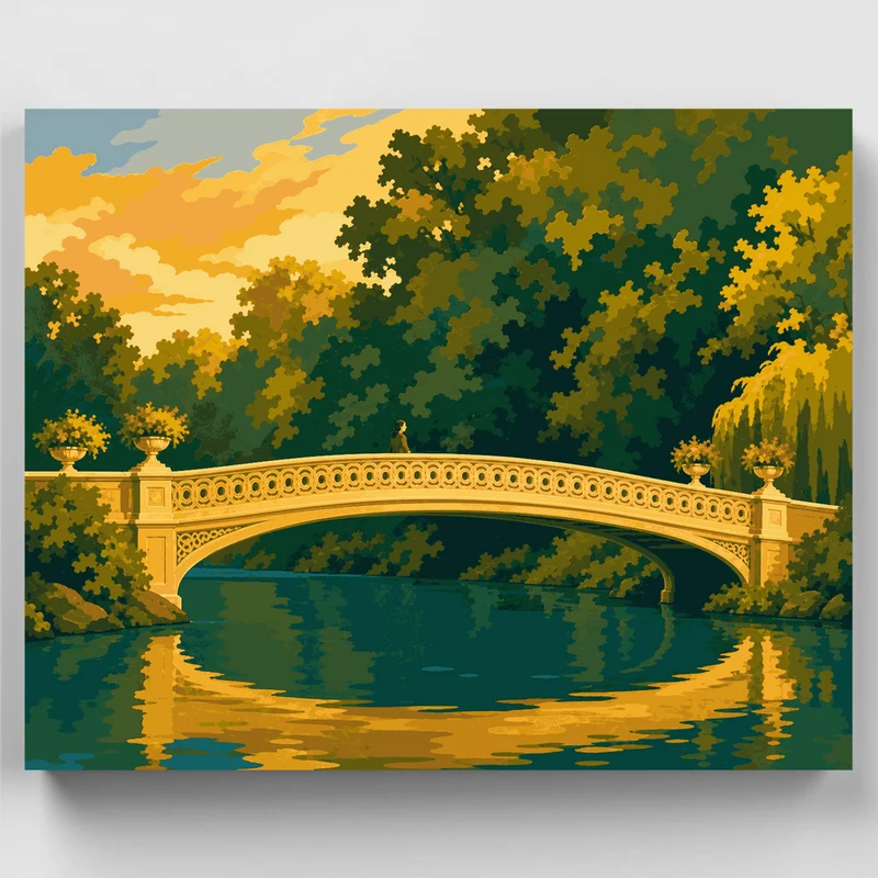 Bow Bridge Golden Hour - Paint by Numbers Kit