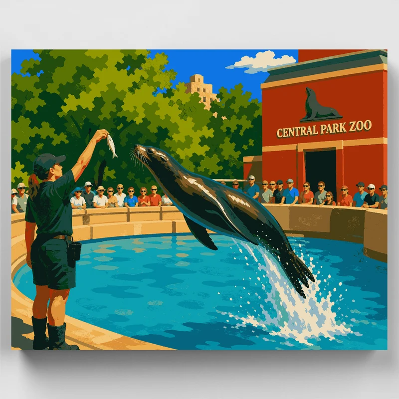 Sea Lion Leap - Paint by Numbers Kit