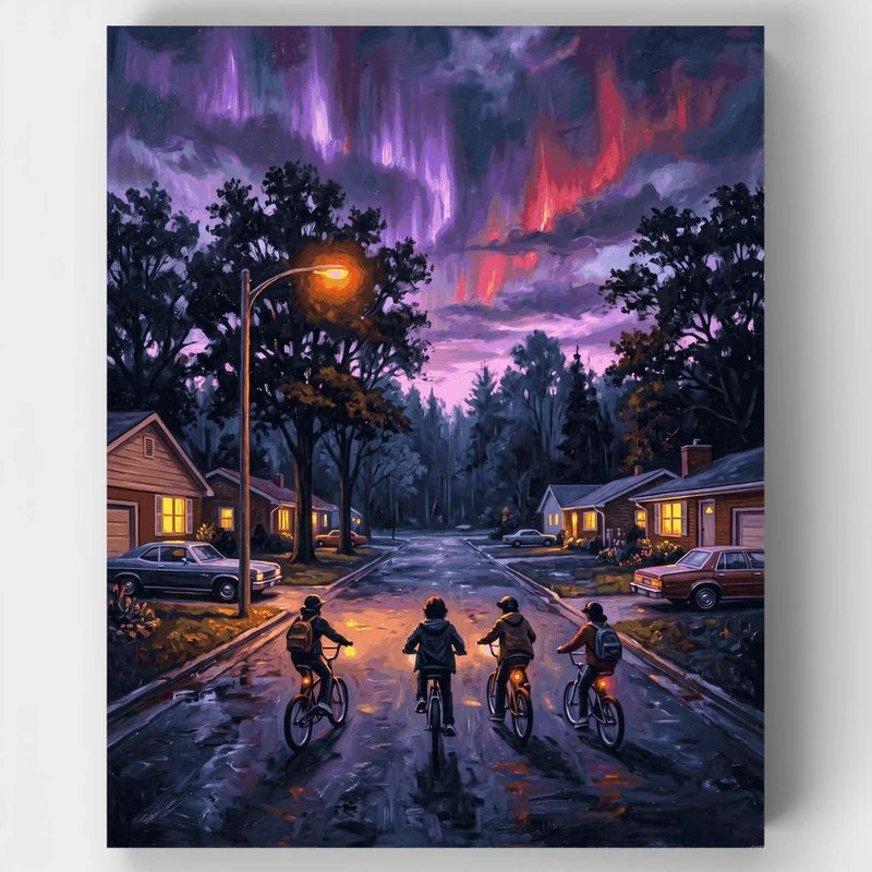 "Hawkins After Dark" Paint by Numbers Kit