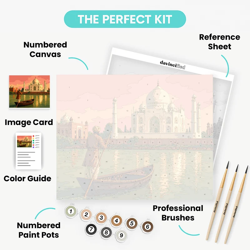 Yamuna River Boatman - Paint by Numbers Kit