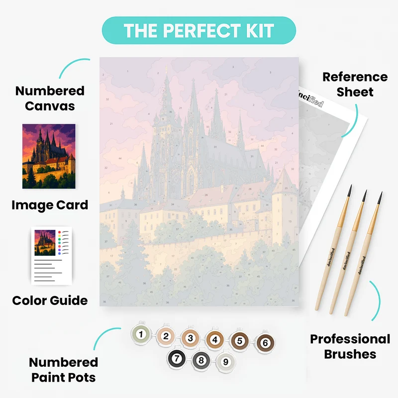 St. Vitus Cathedral Twilight - Paint by Numbers Kit