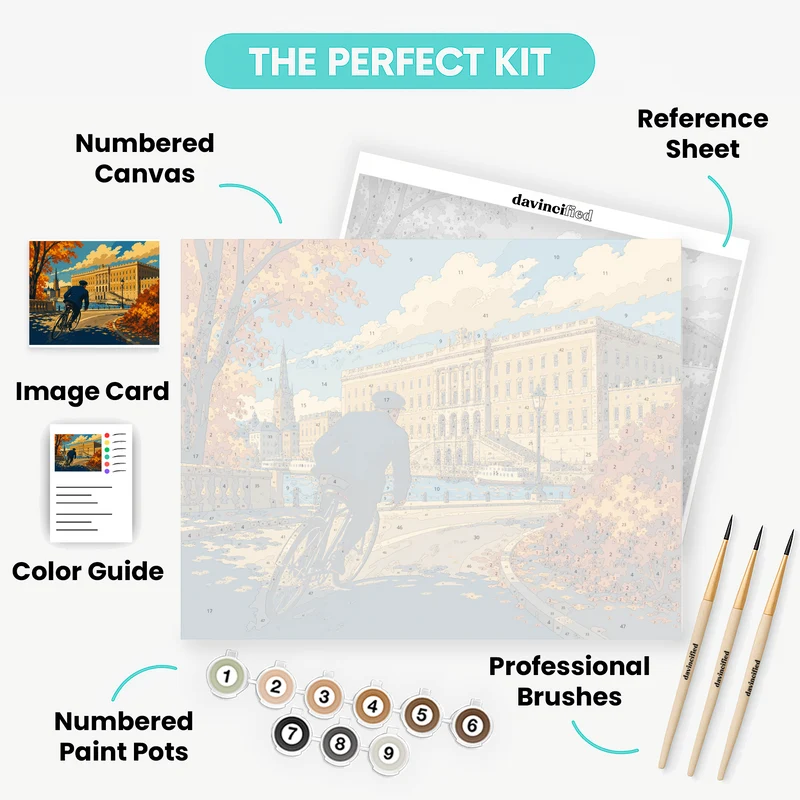 Royal Palace Cyclist - Paint by Numbers Kit