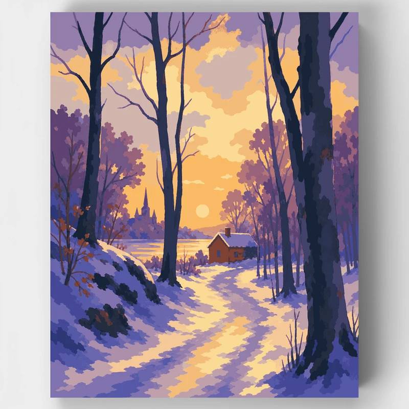 Djurgården Snow Path - Paint by Numbers Kit