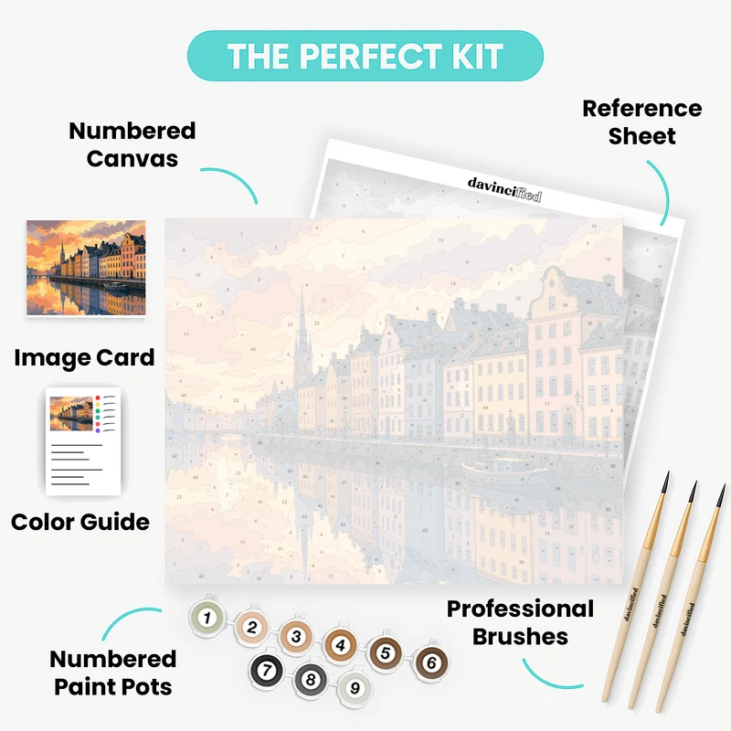 Gamla Stan Dawn - Paint by Numbers Kit