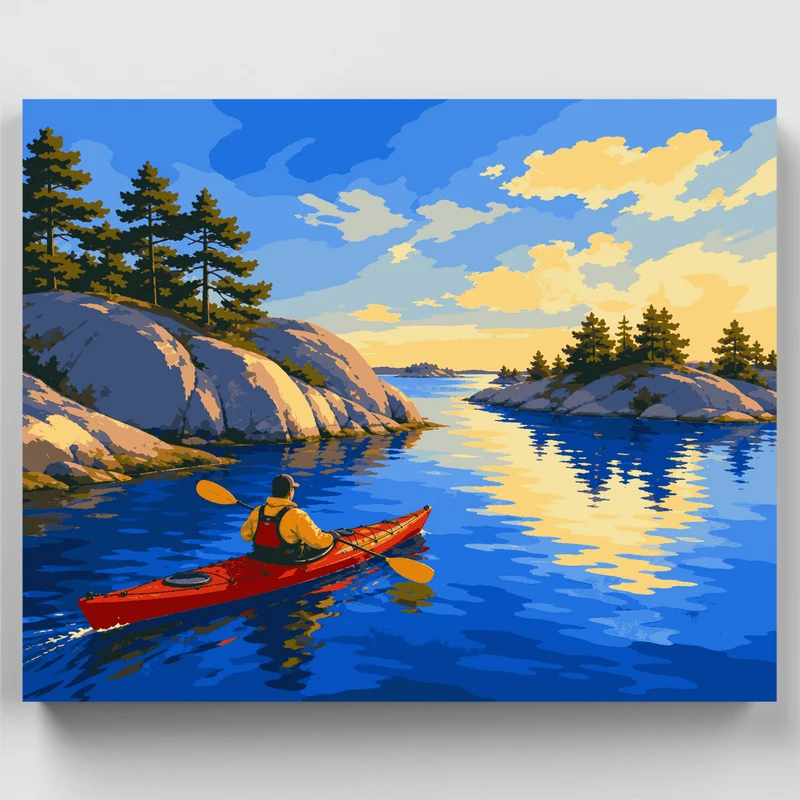 Archipelago Kayaker - Paint by Numbers Kit