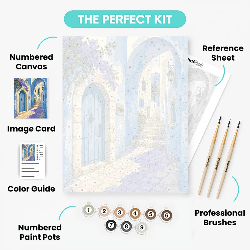 Safed Blue Alley - Paint by Numbers Kit