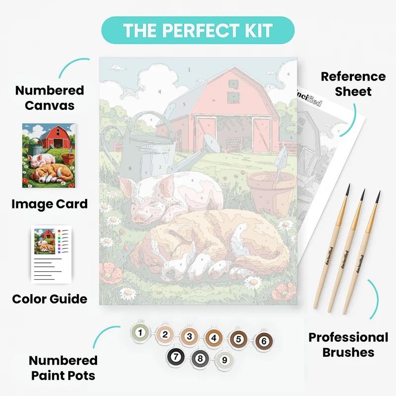 Peaceful Farm Friends - Paint by Numbers Kit