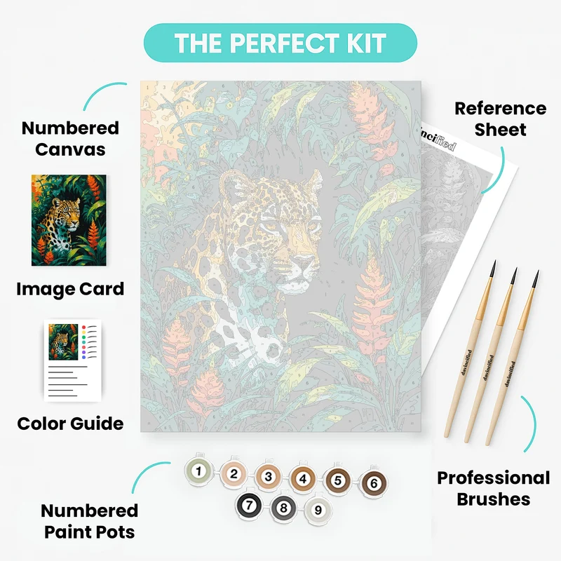 Jaguar in the Jungle - Paint by Numbers Kit