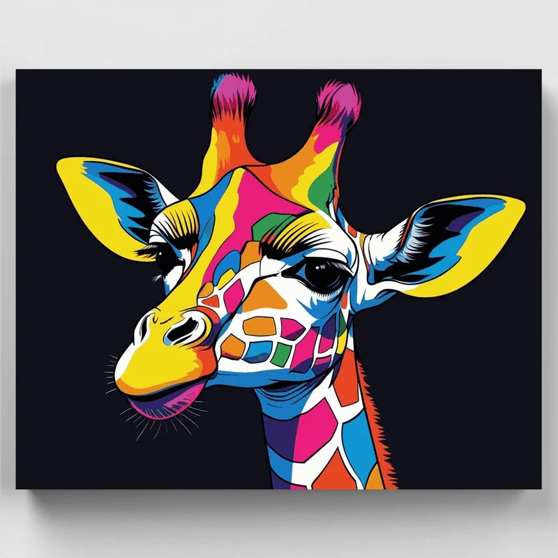 Colorful Giraffe - Paint by Numbers Kit