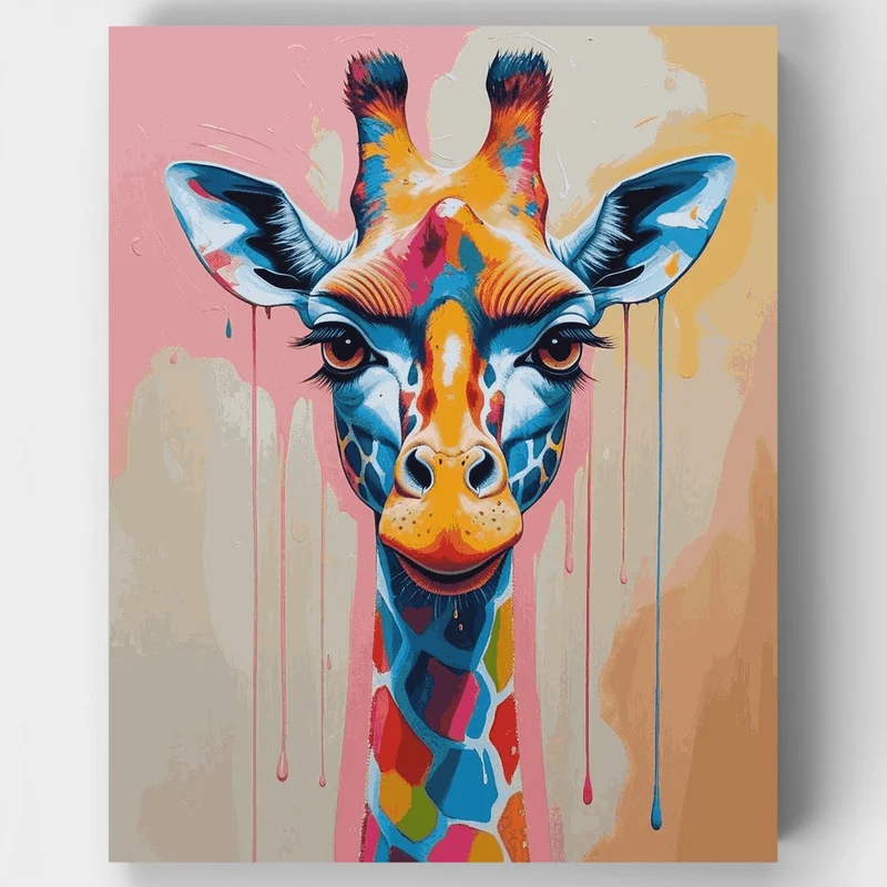 Vibrant Giraffe - Paint by Numbers Kit