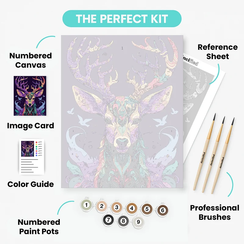 Mystical Ornate Deer - Paint by Numbers Kit