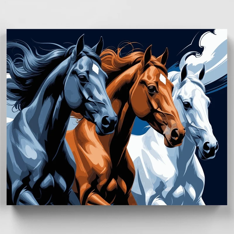 Three Majestic Horses - Paint by Numbers Kit