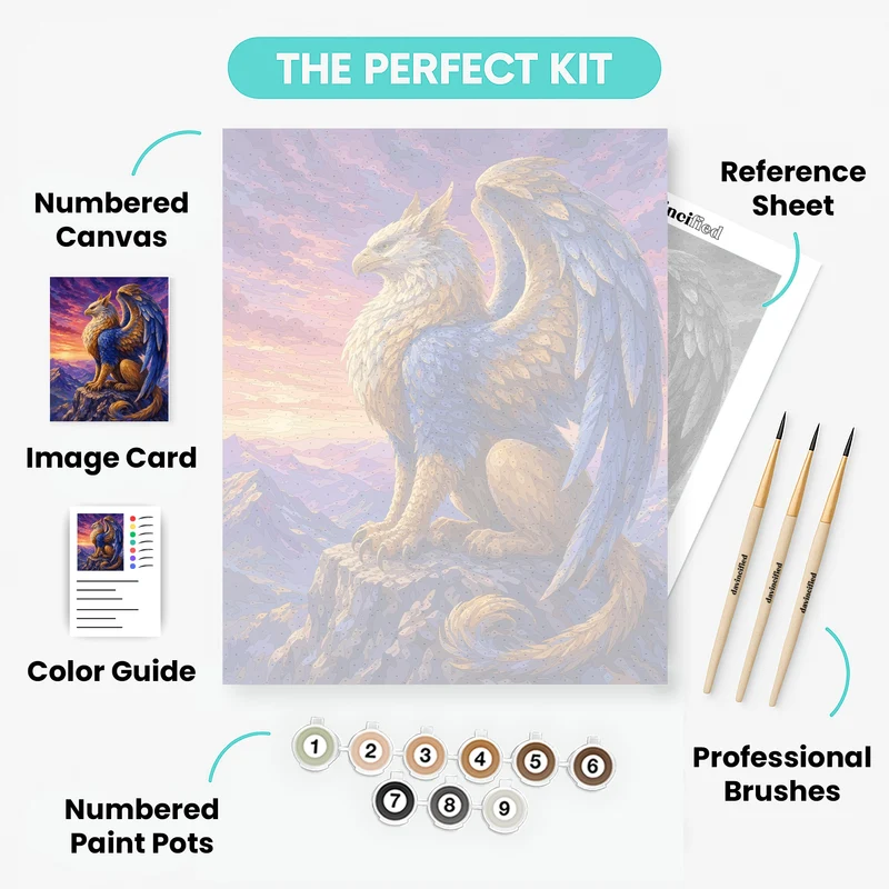 Sunset Griffin Sentinel - Paint by Numbers Kit