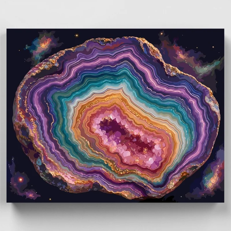 Cosmic Amethyst Geode - Paint by Numbers Kit