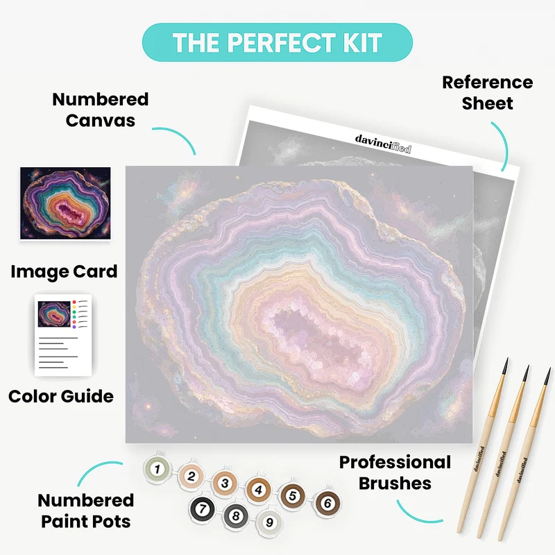Cosmic Amethyst Geode - Paint by Numbers Kit