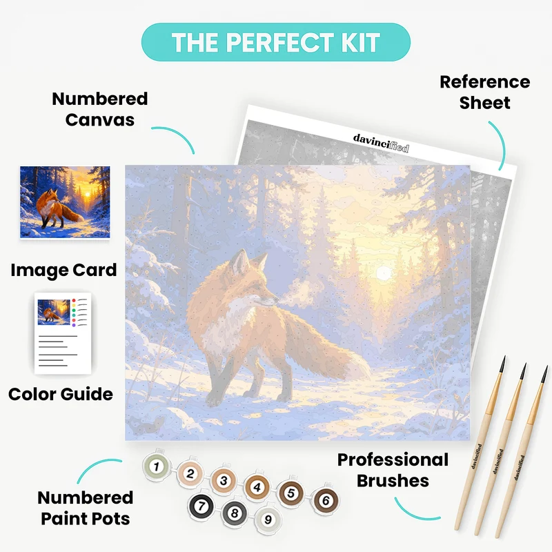 Red Fox at Dawn - Paint by Numbers Kit